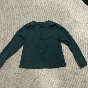 Madewell lightspun green top
